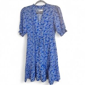 Sonoma Women's Blue and White Dress - Size XS